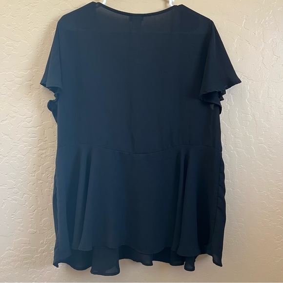 Torrid Black Sheer Blouse - Size 0 (Large) - Picture 2 of 5